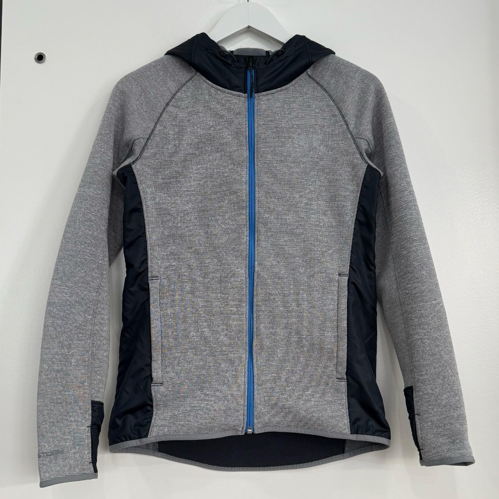Under Armour Women Full Zip Hoodie Grey Fleece Loose Cold Gear Storm XS Mint